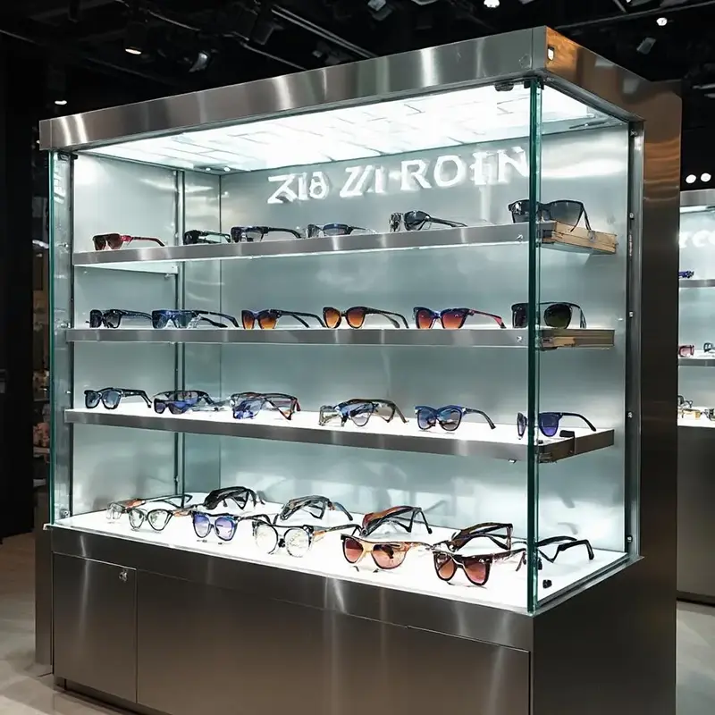 Was sind die Unterschiede zwischen einem Edelstahl -Displayschrank und einem Glasanzeigeschrank?