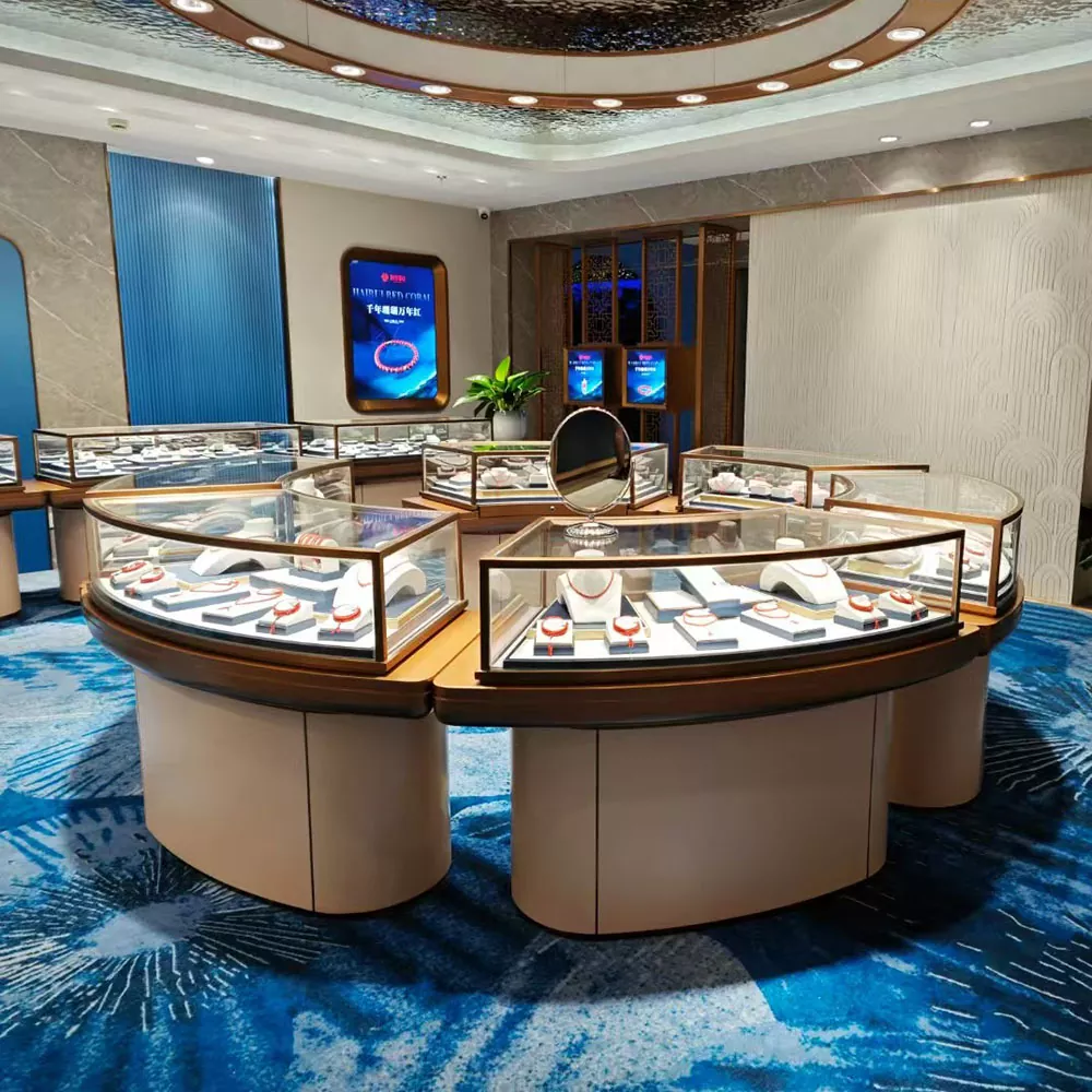 Was sind die Beleuchtungseffekte und Display -Techniken des Schmuckversorgungstisches?