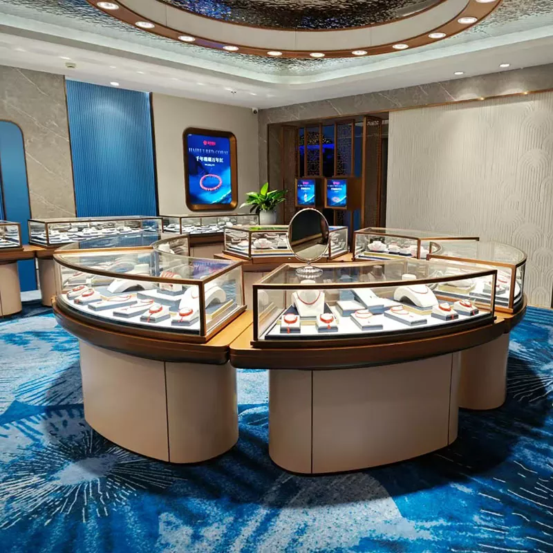 Glas-Ausstellungstisch