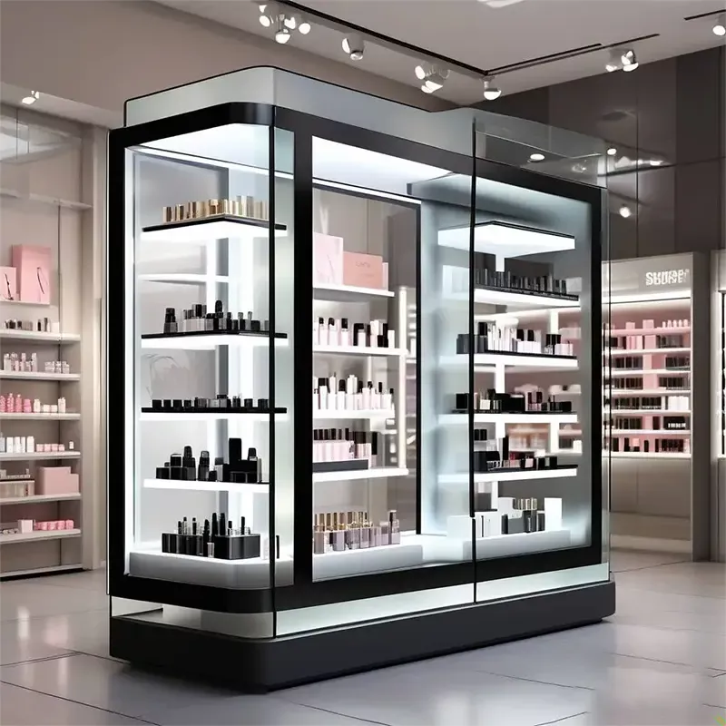 Make-up-Vitrine aus Glas